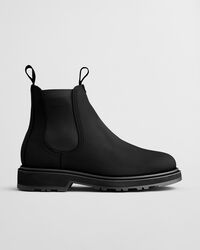 blisdor chelsea boots aus leder – schwarz