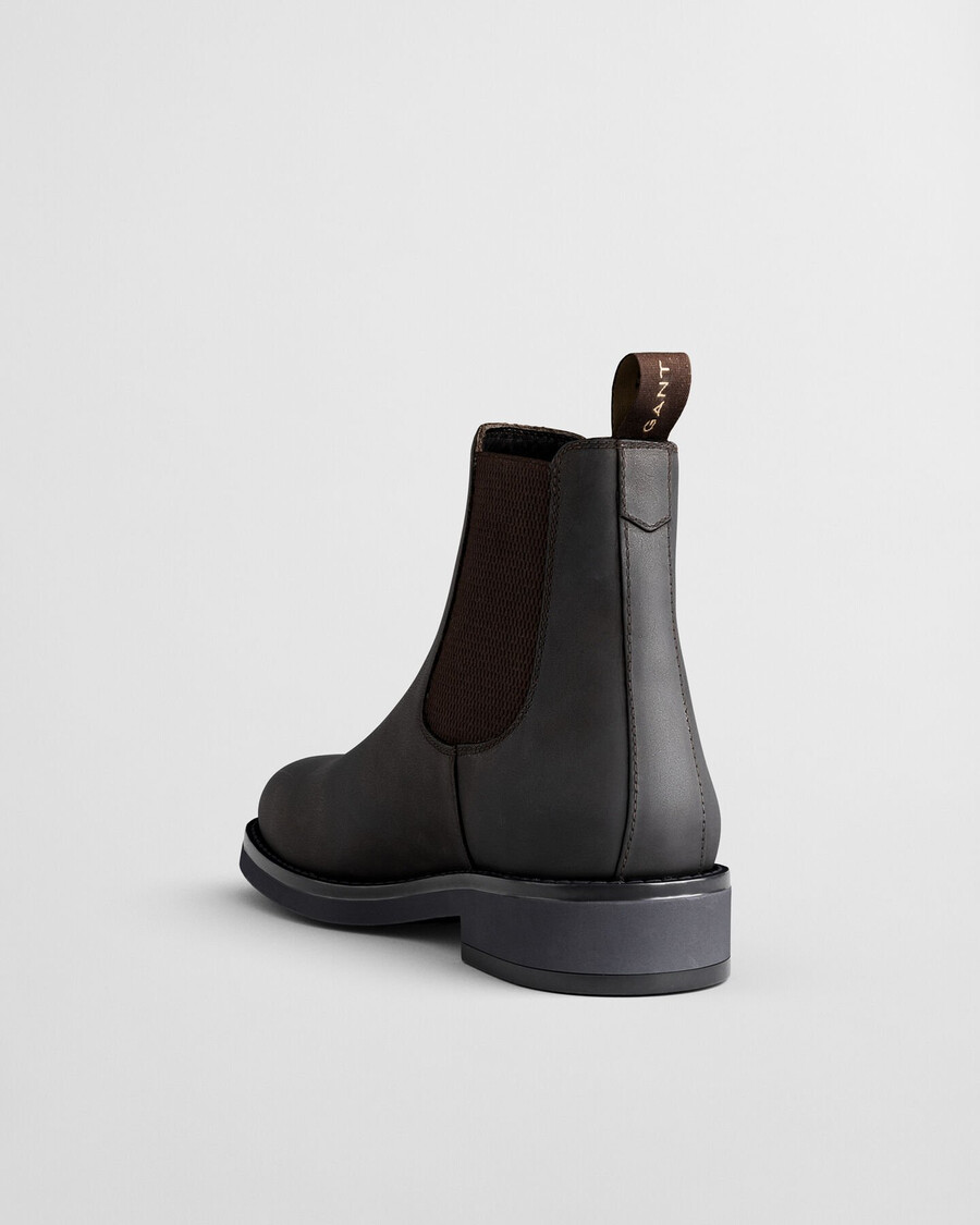 prepdale chelsea boots aus leder – dunkelbraun