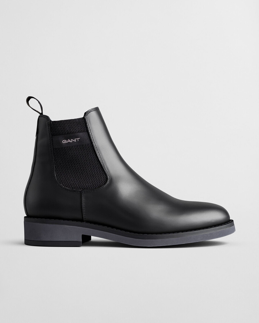 prepdale chelsea boots aus leder – schwarz