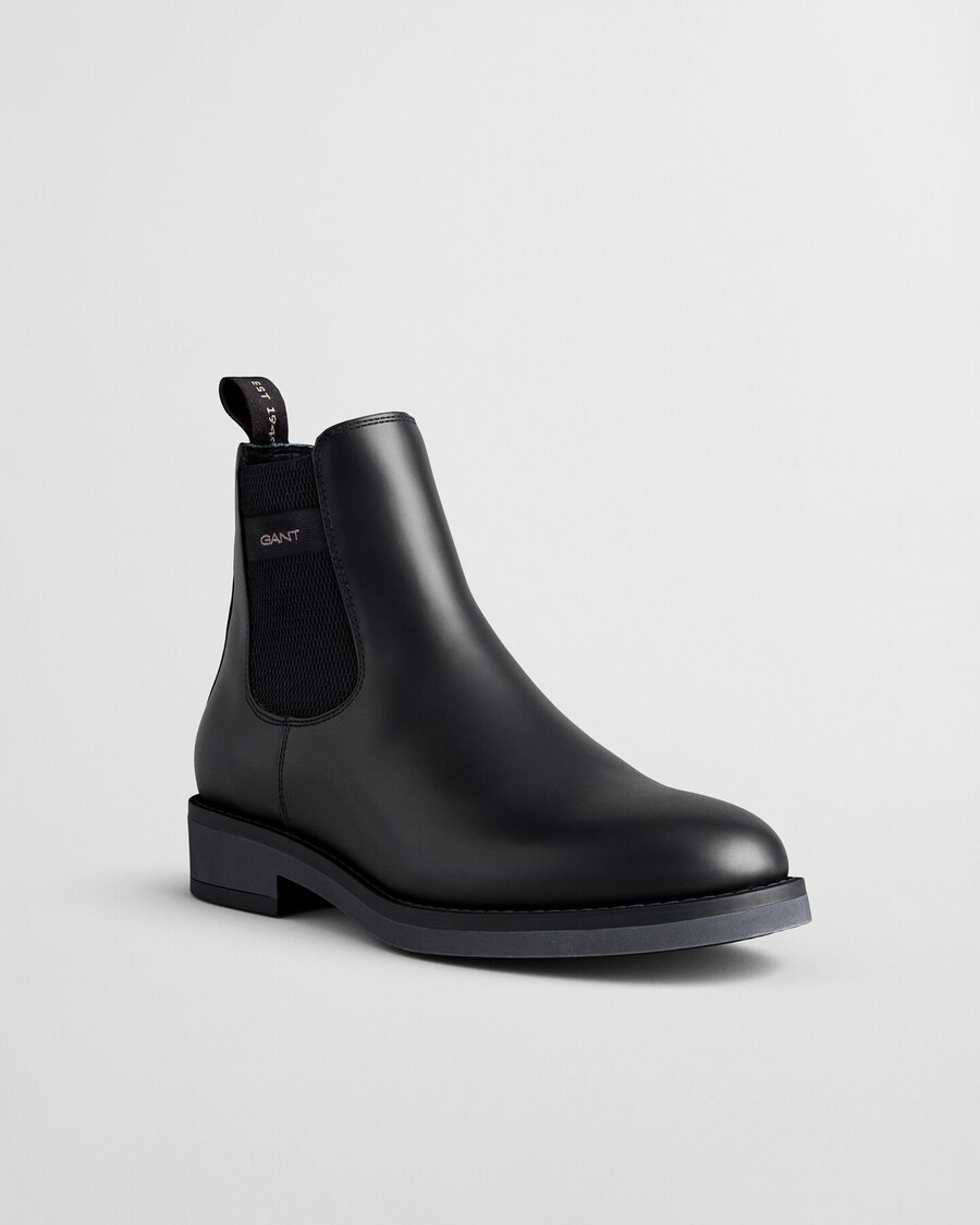 prepdale chelsea boots aus leder – schwarz