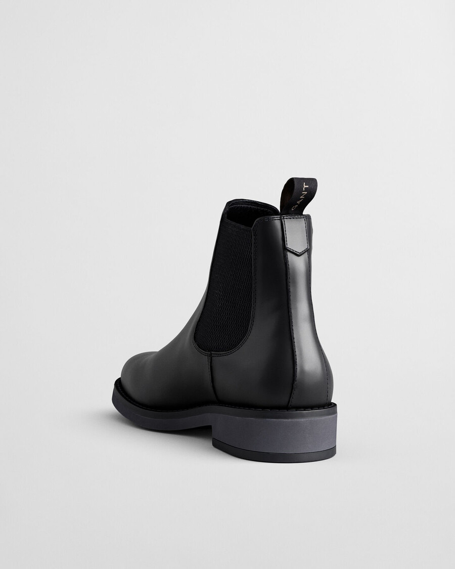 prepdale chelsea boots aus leder – schwarz