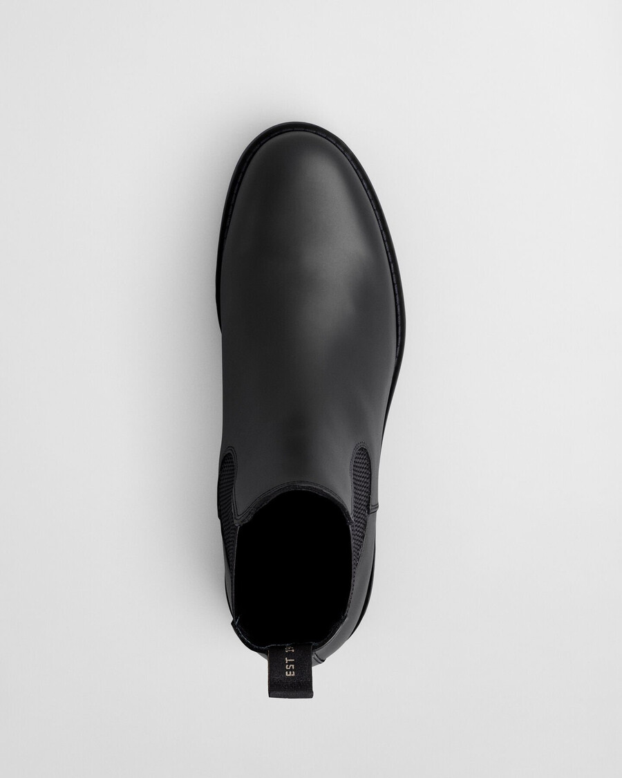 prepdale chelsea boots aus leder – schwarz