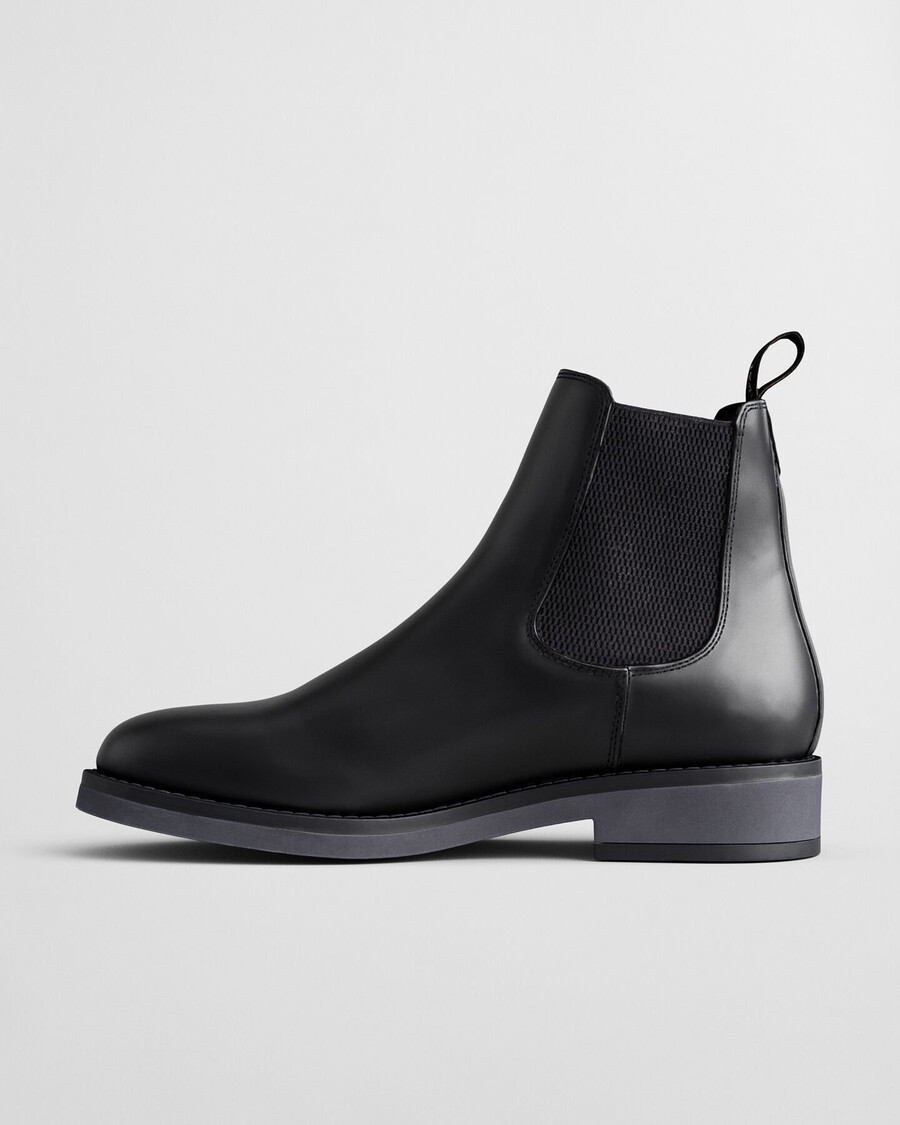 prepdale chelsea boots aus leder – schwarz