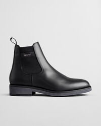 prepdale chelsea boots aus leder – schwarz