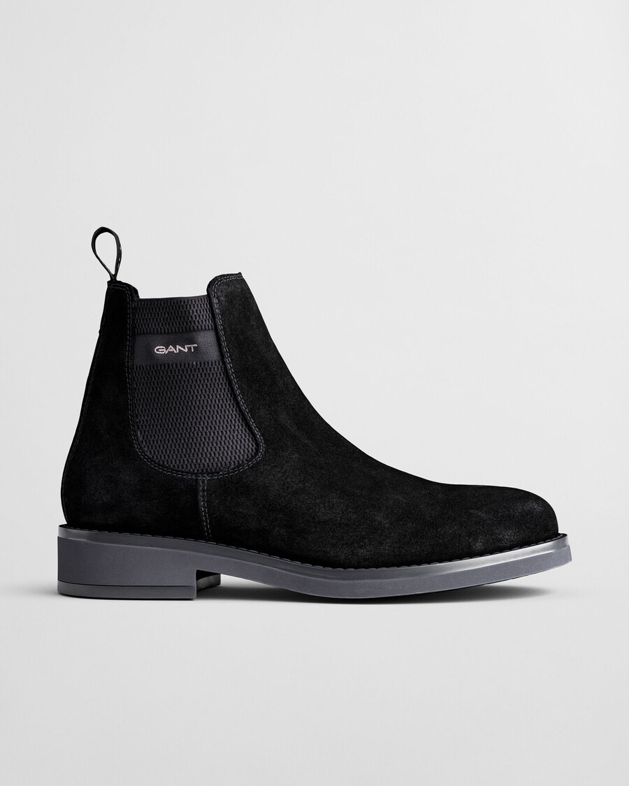 prepdale chelsea boots aus wildleder – schwarz