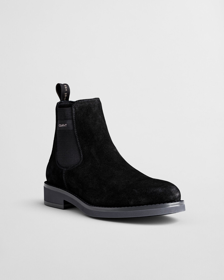 prepdale chelsea boots aus wildleder – schwarz