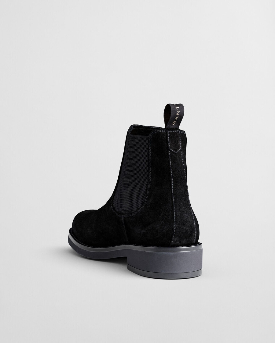 prepdale chelsea boots aus wildleder – schwarz