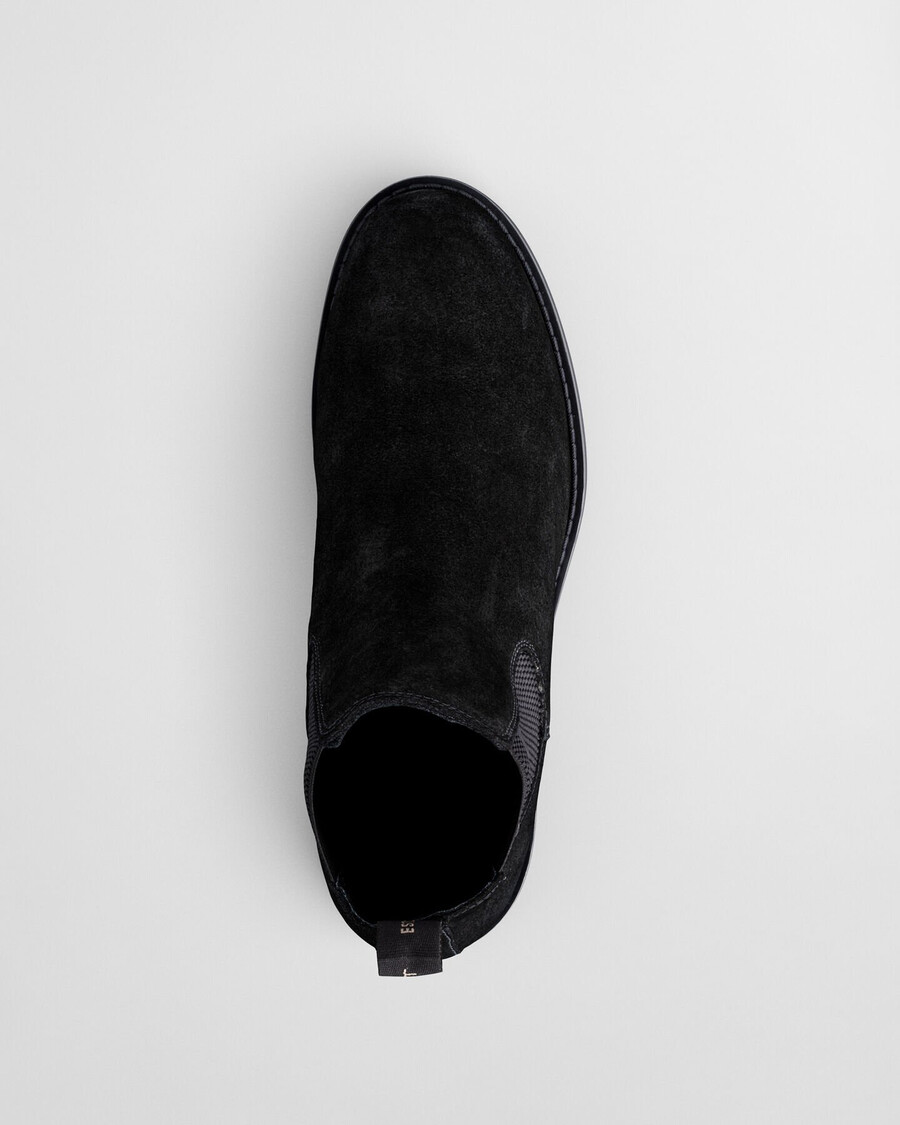 prepdale chelsea boots aus wildleder – schwarz