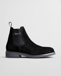 prepdale chelsea boots aus wildleder – schwarz