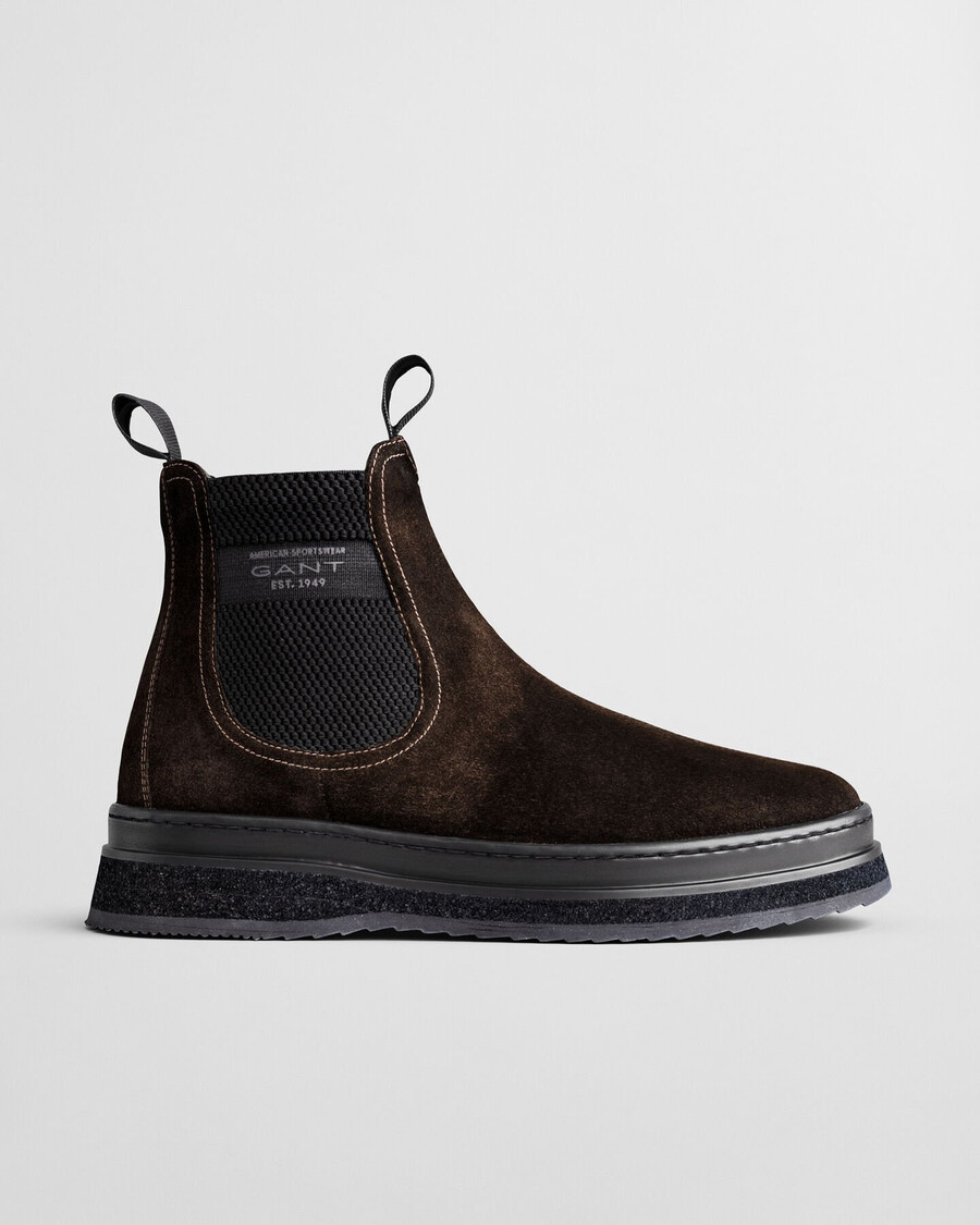 blitown chelsea boots aus wildleder – dunkelbraun