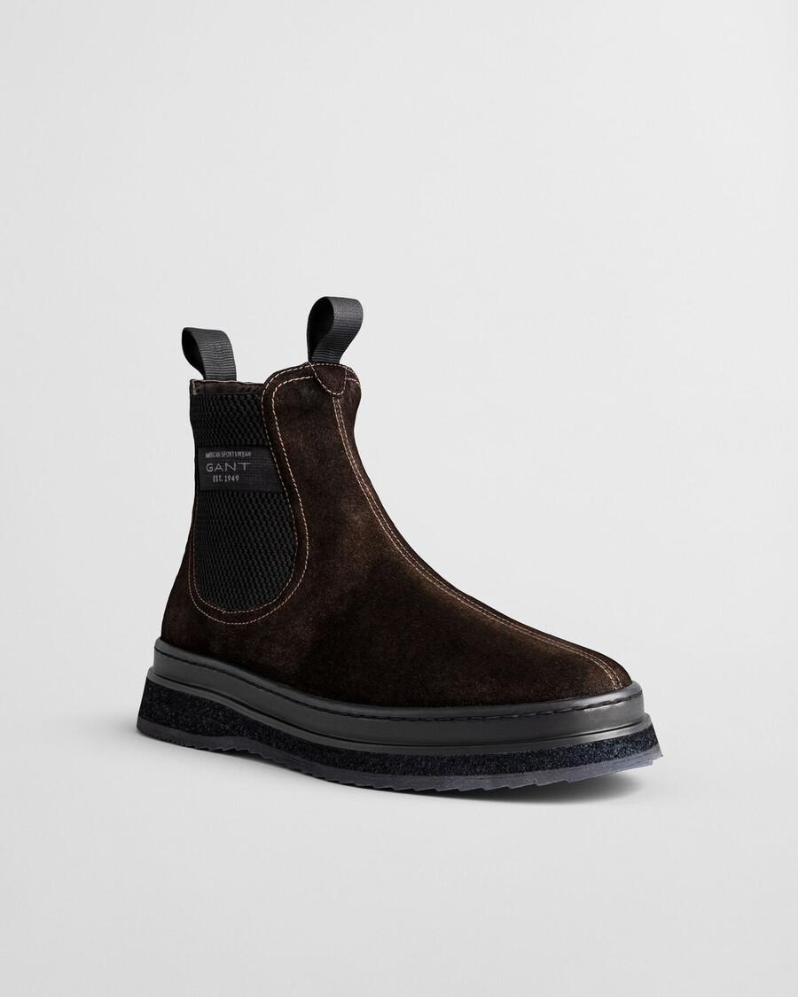 blitown chelsea boots aus wildleder – dunkelbraun