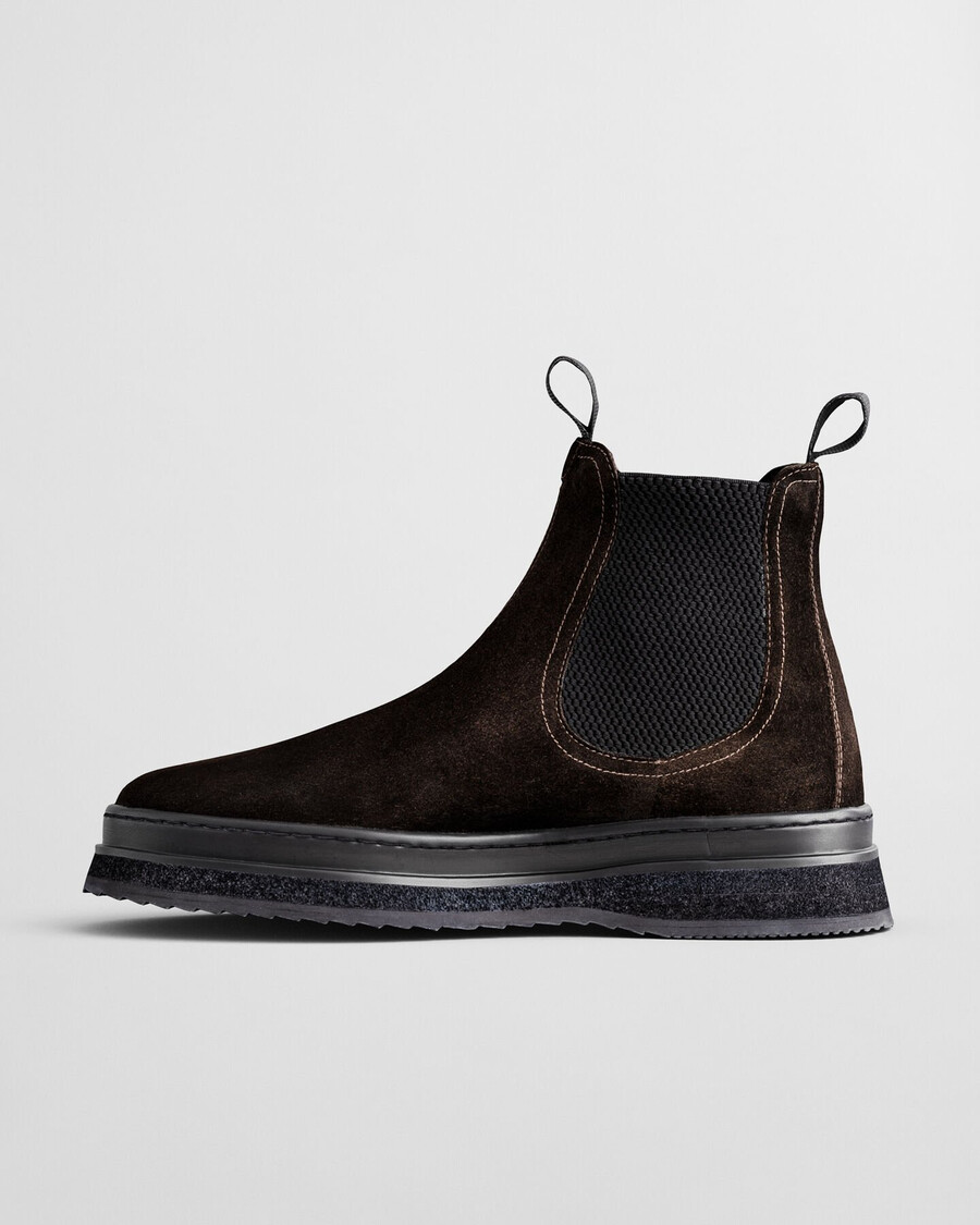 blitown chelsea boots aus wildleder – dunkelbraun