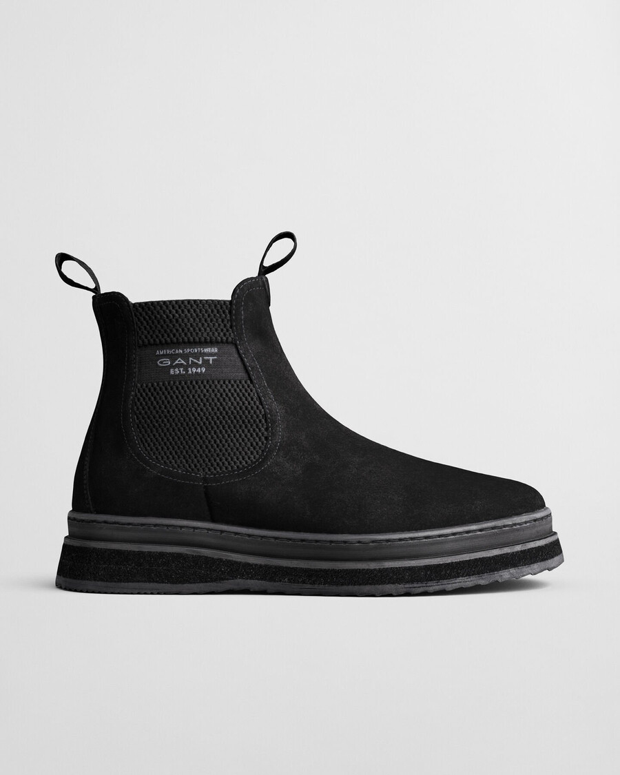 blitown chelsea boots aus wildleder – schwarz