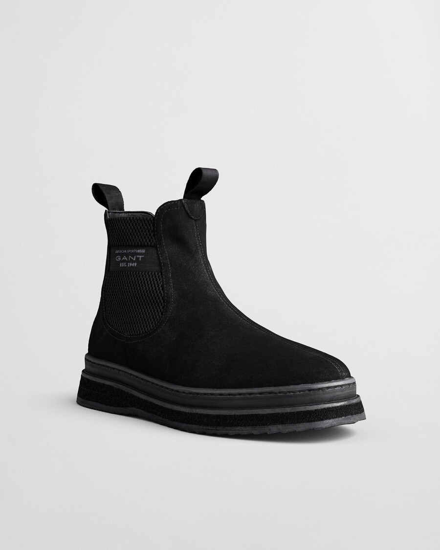 blitown chelsea boots aus wildleder – schwarz