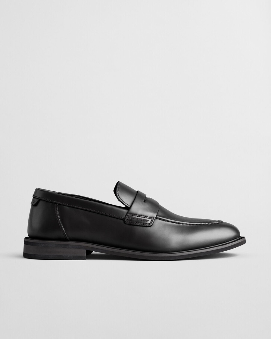 lozham lederslipper – schwarz