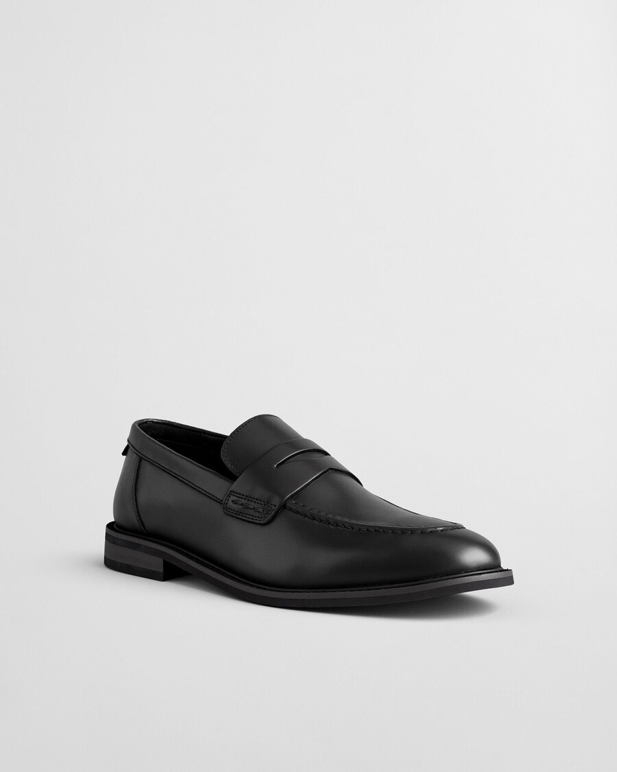 lozham lederslipper – schwarz