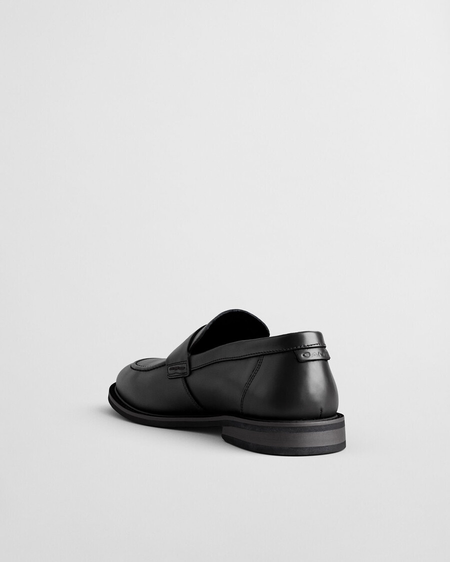 lozham lederslipper – schwarz