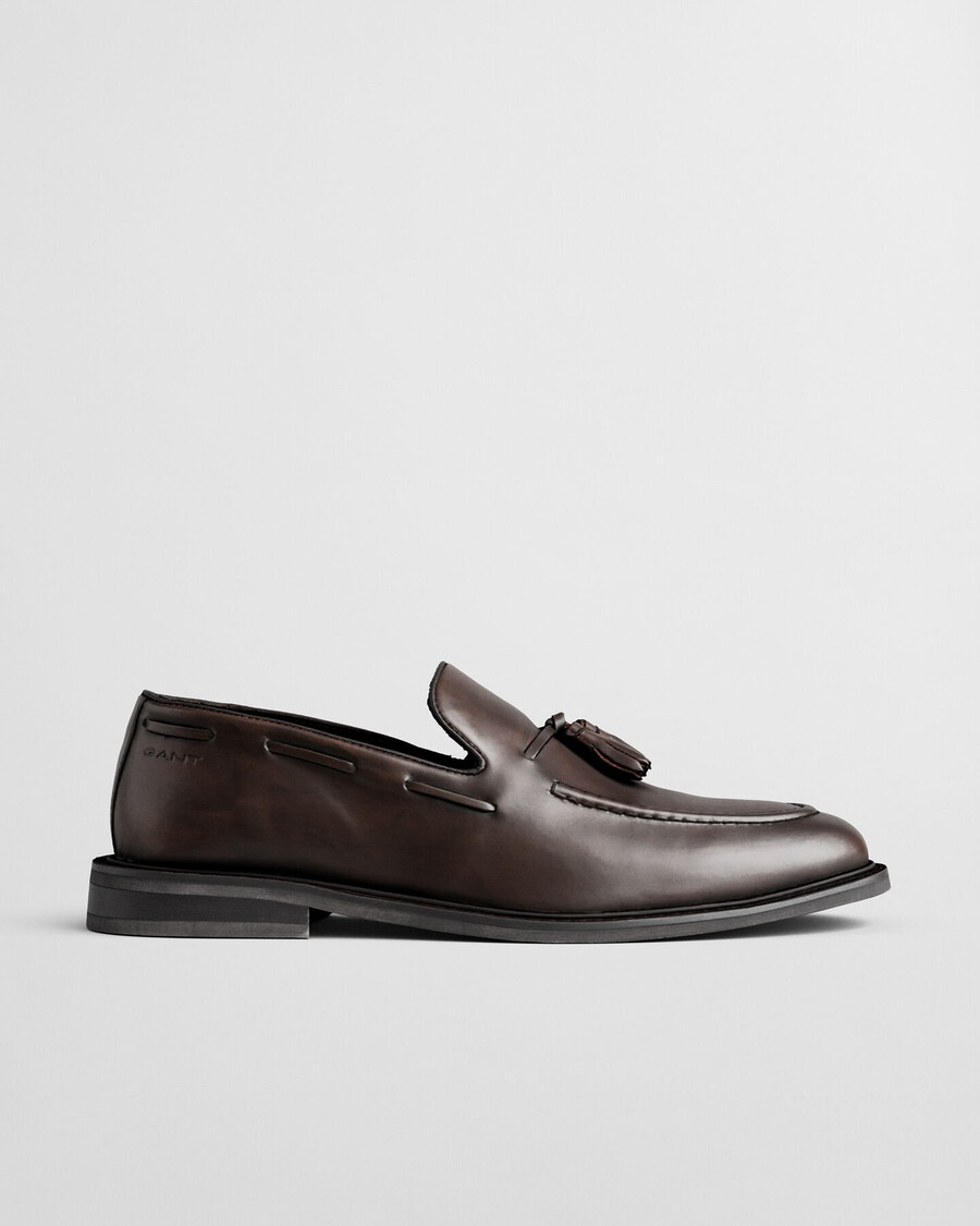 lozham lederslipper – dunkelbraun