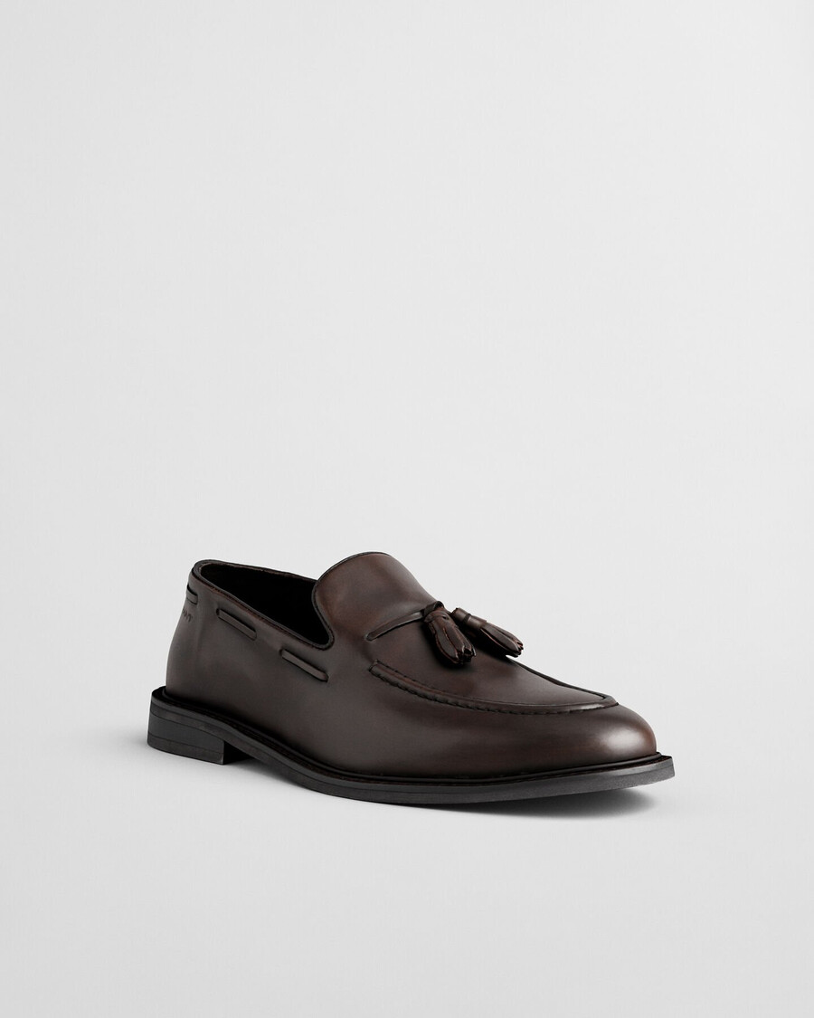 lozham lederslipper – dunkelbraun