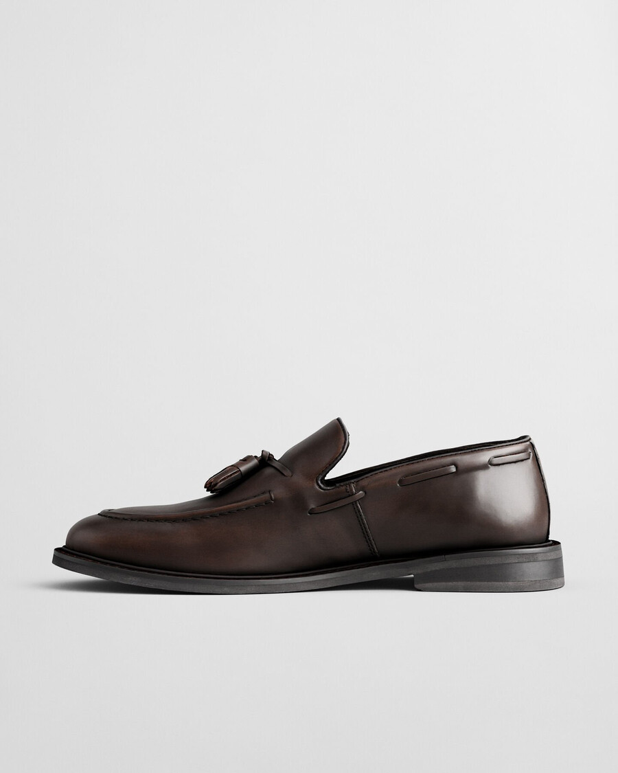lozham lederslipper – dunkelbraun
