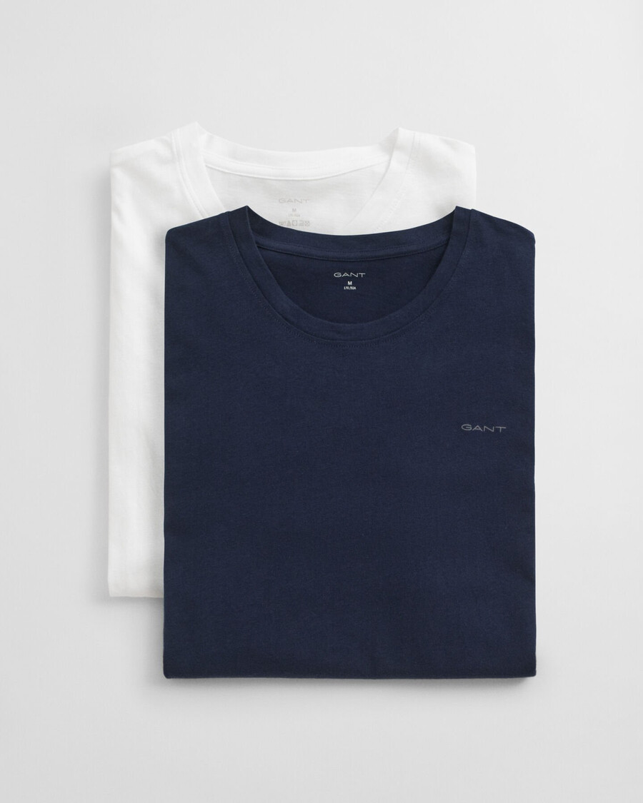 2er-pack rundhals-t-shirts – marineblauweiß