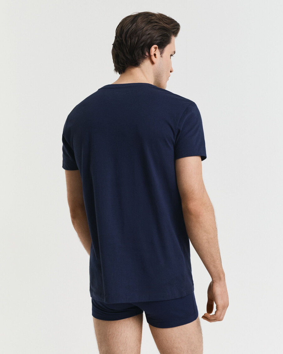 2er-pack rundhals-t-shirts – marineblauweiß