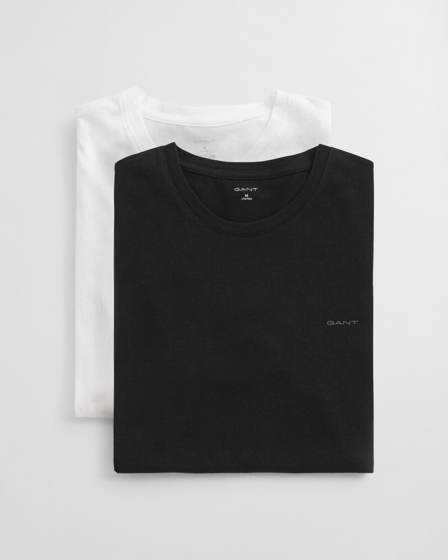 2er-pack rundhals-t-shirts – schwarzweiß