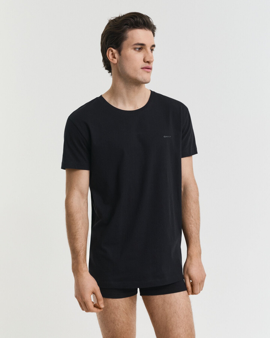 2er-pack rundhals-t-shirts – schwarzweiß