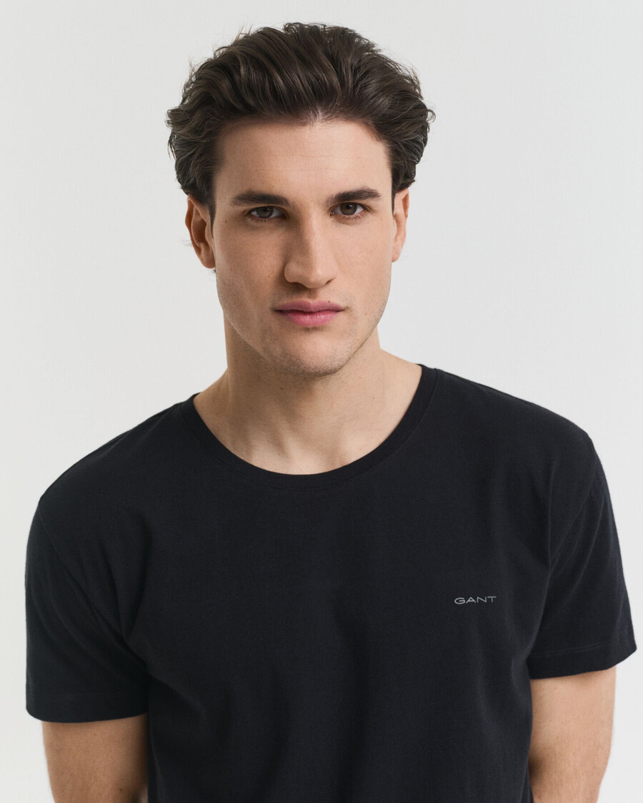 2er-pack rundhals-t-shirts – schwarzweiß
