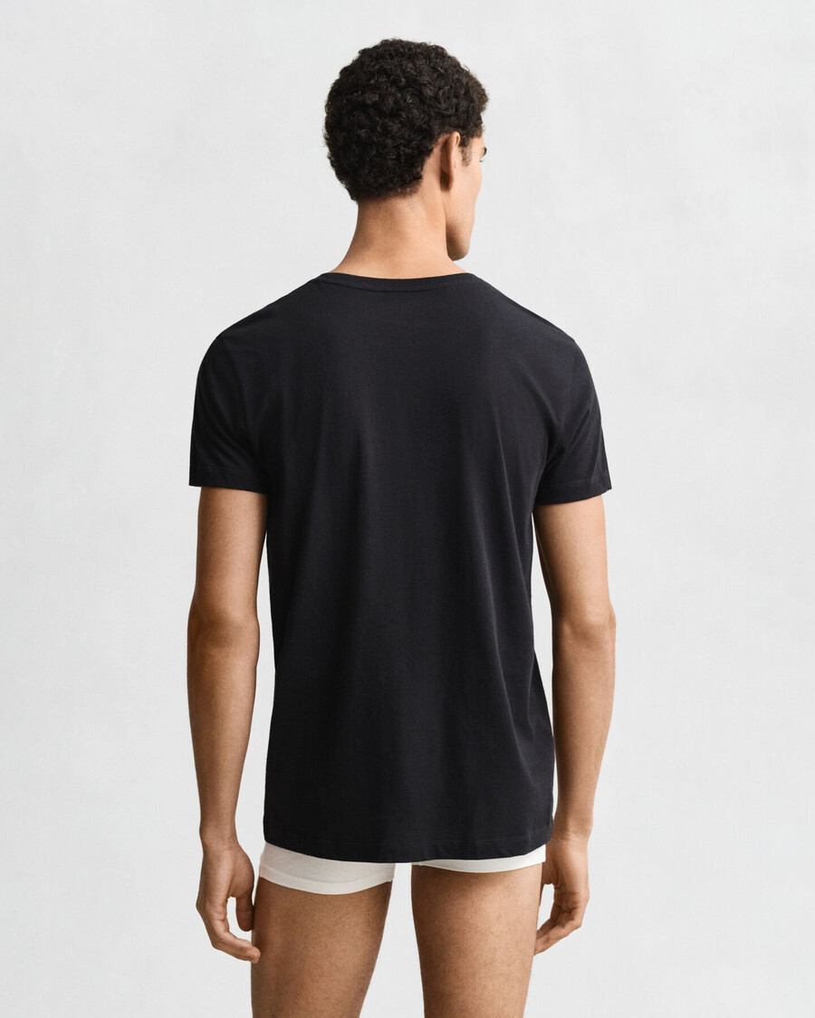 2er-pack rundhals-t-shirts – schwarz