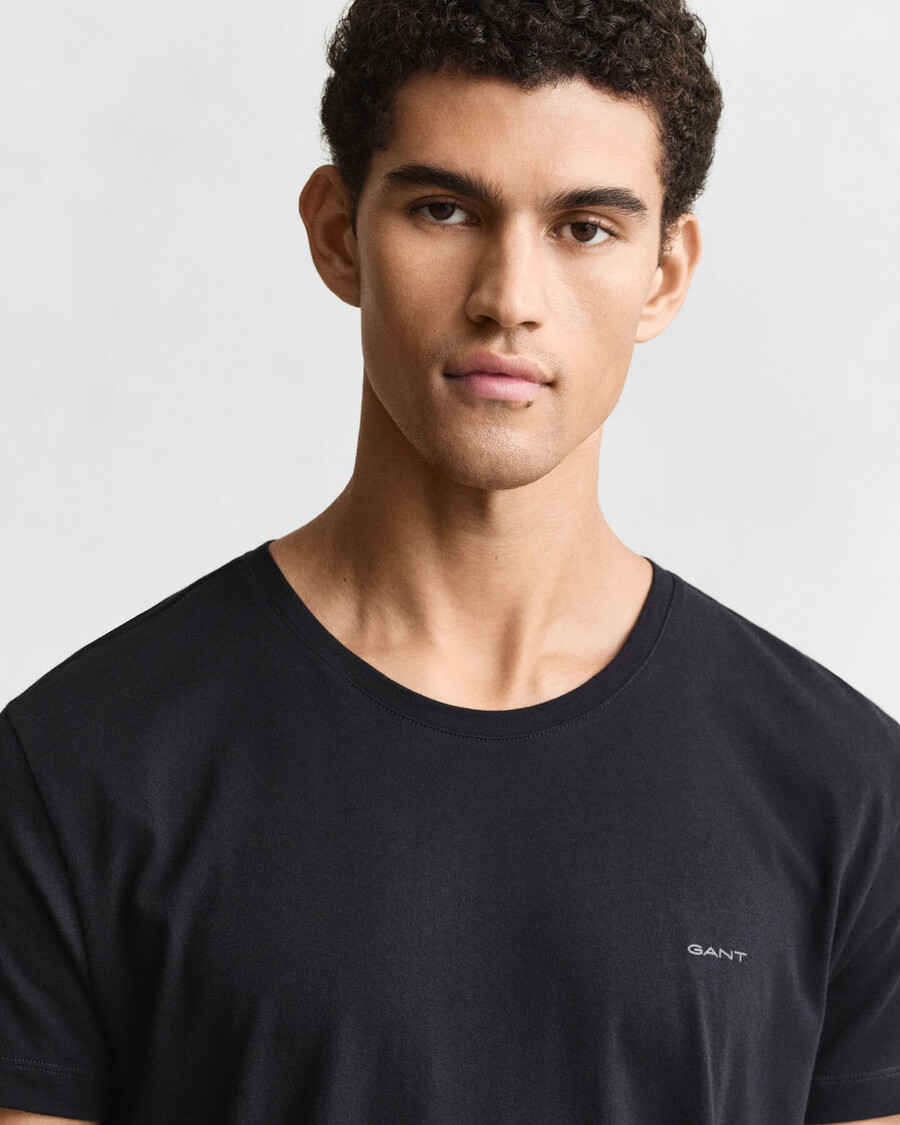 2er-pack rundhals-t-shirts – schwarz