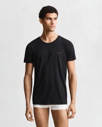 2er-pack rundhals-t-shirts – schwarz