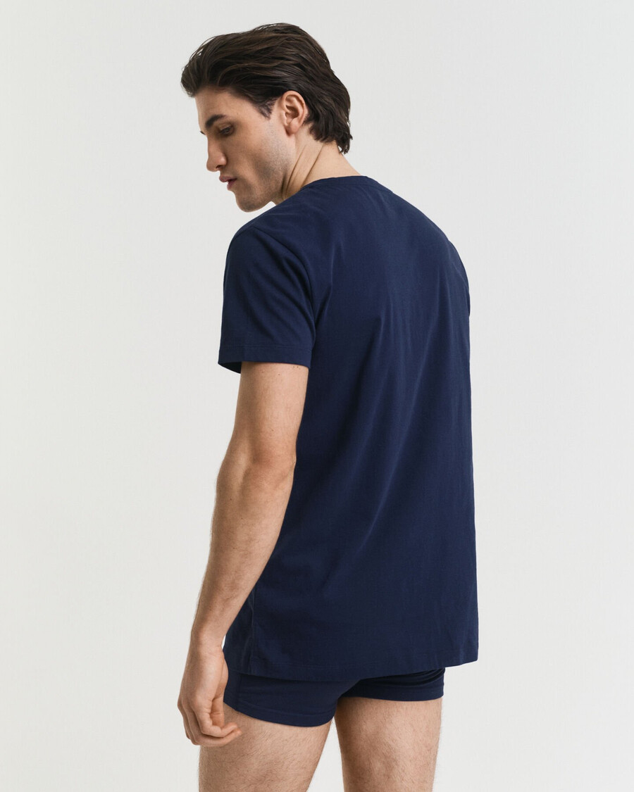 2er-pack v-ausschnitt-t-shirts – marineblauweiß