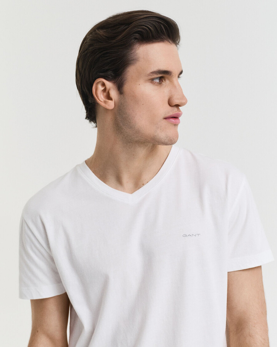 2er-pack v-ausschnitt-t-shirts – weiß
