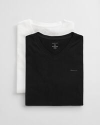 2er-pack v-ausschnitt-t-shirts – schwarzweiß