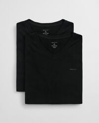 2er-pack v-ausschnitt-t-shirts – schwarz