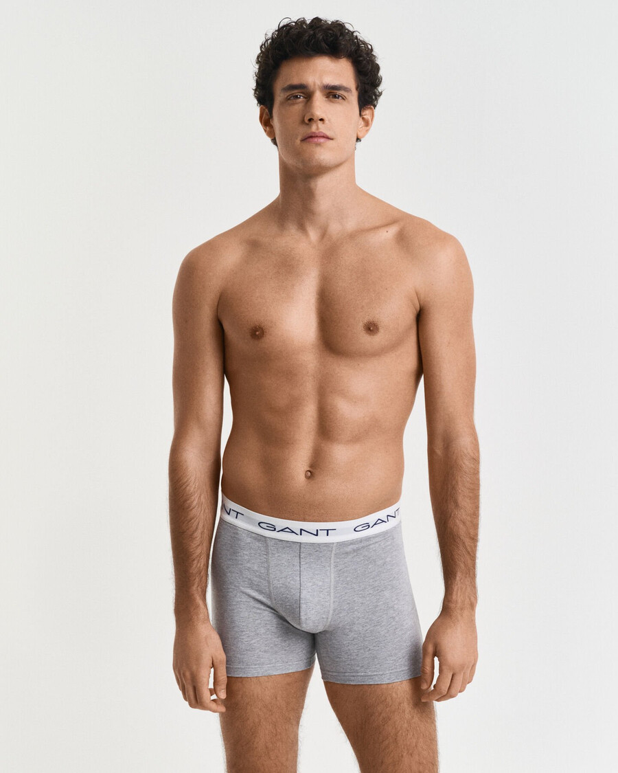 3er-pack boxershorts – hellgrau meliert