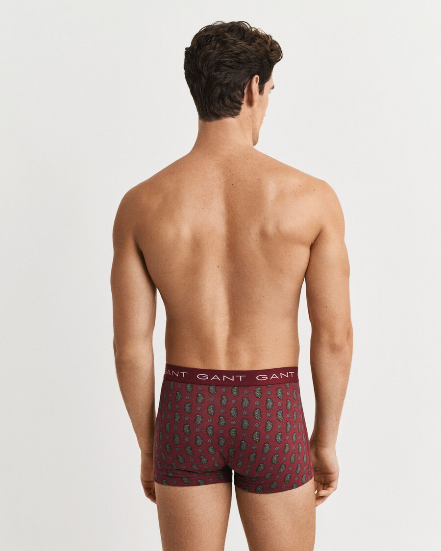 3er-pack geschenkboxen mit paisley-muster – rot
