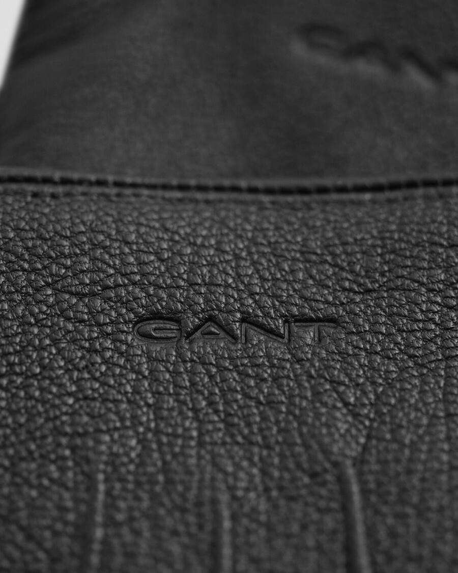 kaschmirgefütterte lederhandschuhe – schwarz