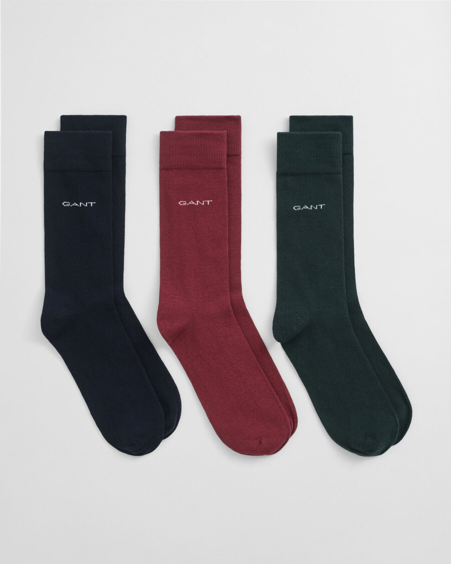 3er-pack weiche baumwollsocken – tartangrün
