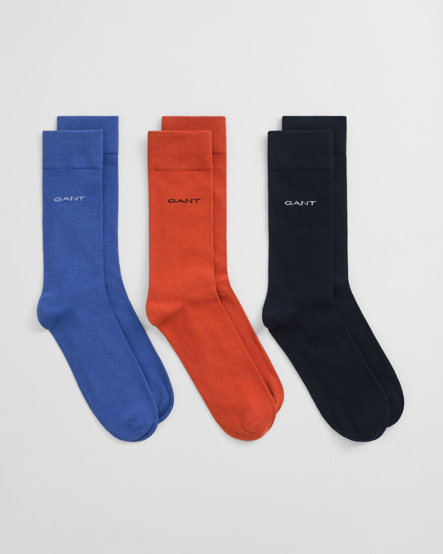 3er-pack weiche baumwollsocken – sattes blau