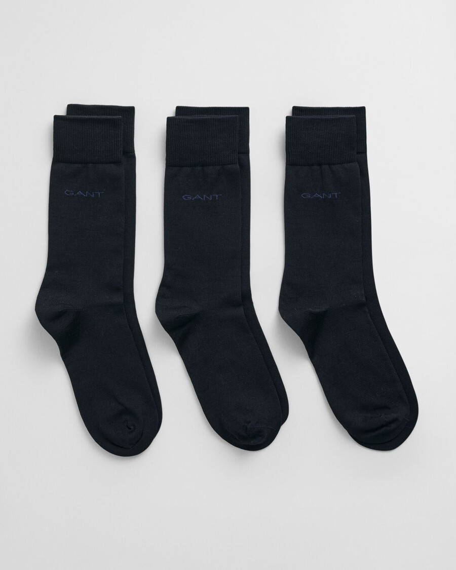3er-pack merzerisierte baumwollsocken – marineblau