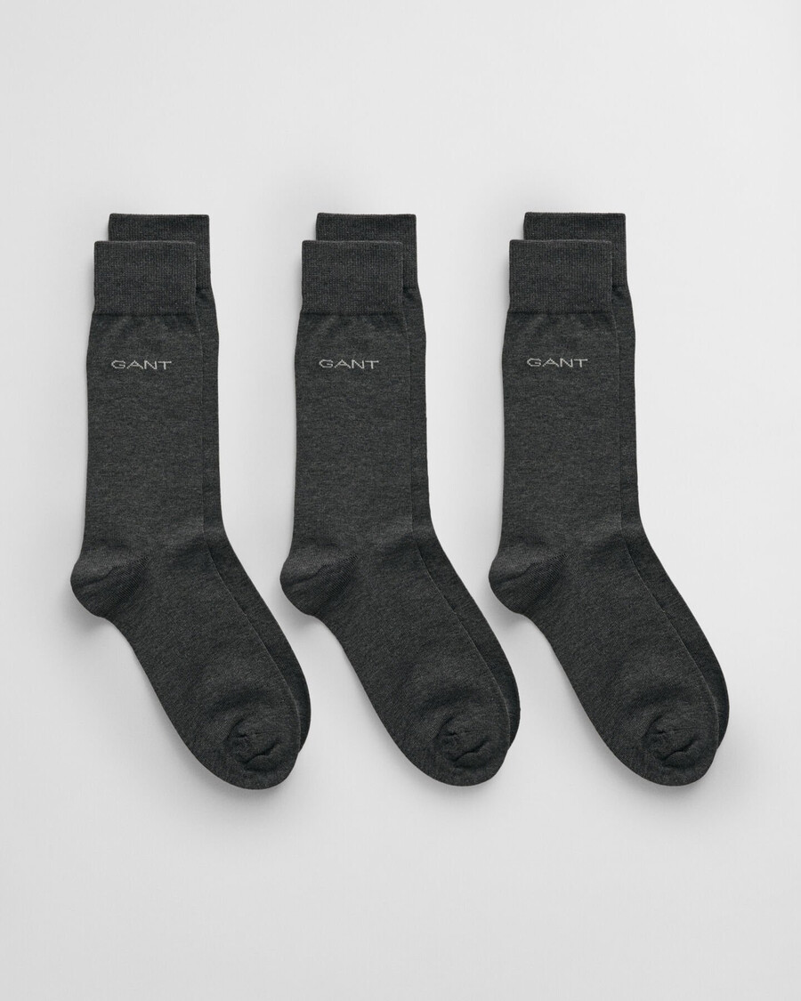 3er-pack merzerisierte baumwollsocken – anthrazitmeliert