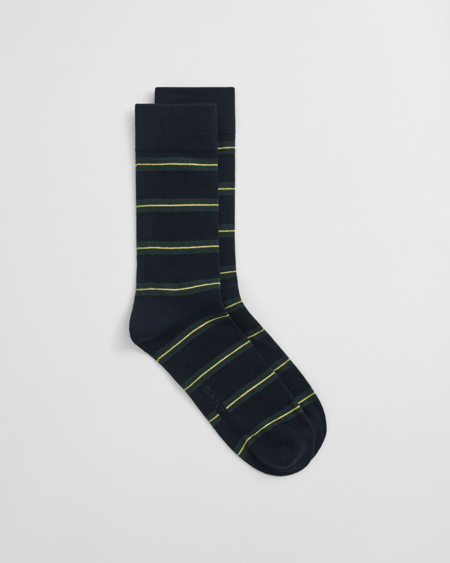 gestreifte socken im college-stil – marineblau