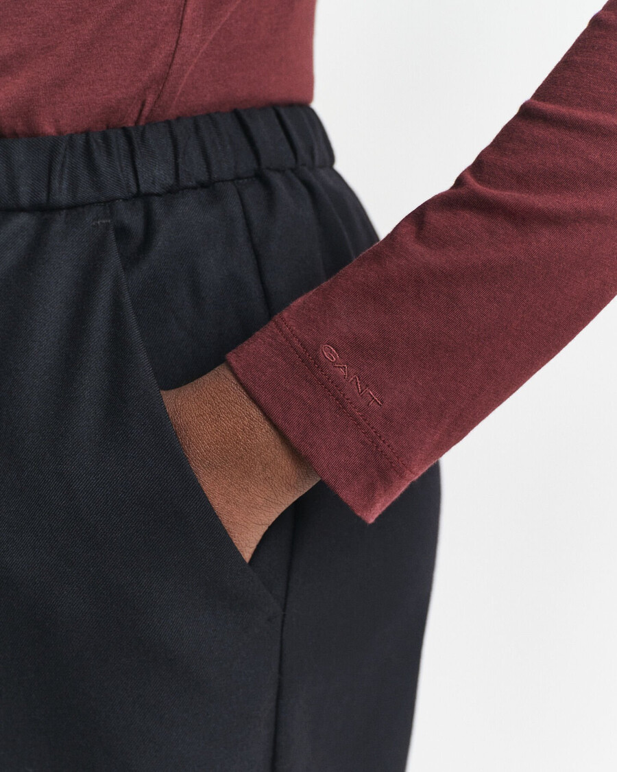 leichtes baumwoll-rollkragenshirt – pflaumenwein