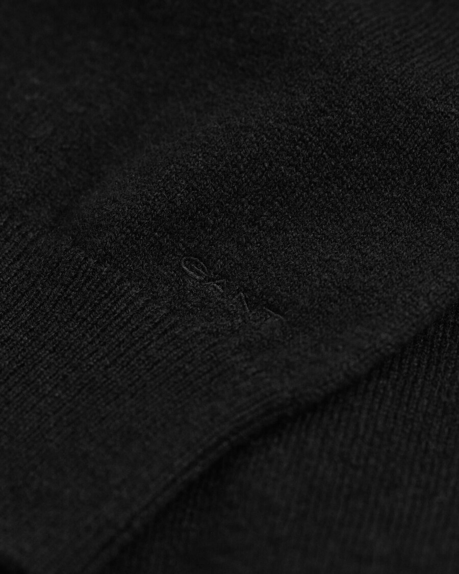 gestricktes kleid aus superfeiner lammwolle - schwarz
