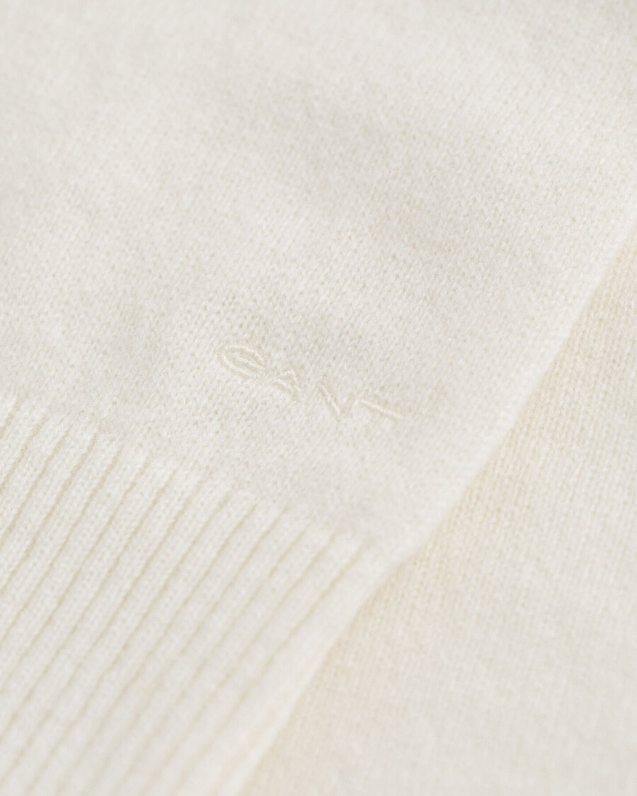 superfeiner rollkragenpullover aus lammwolle – creme