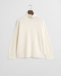 superfeiner rollkragenpullover aus lammwolle – creme