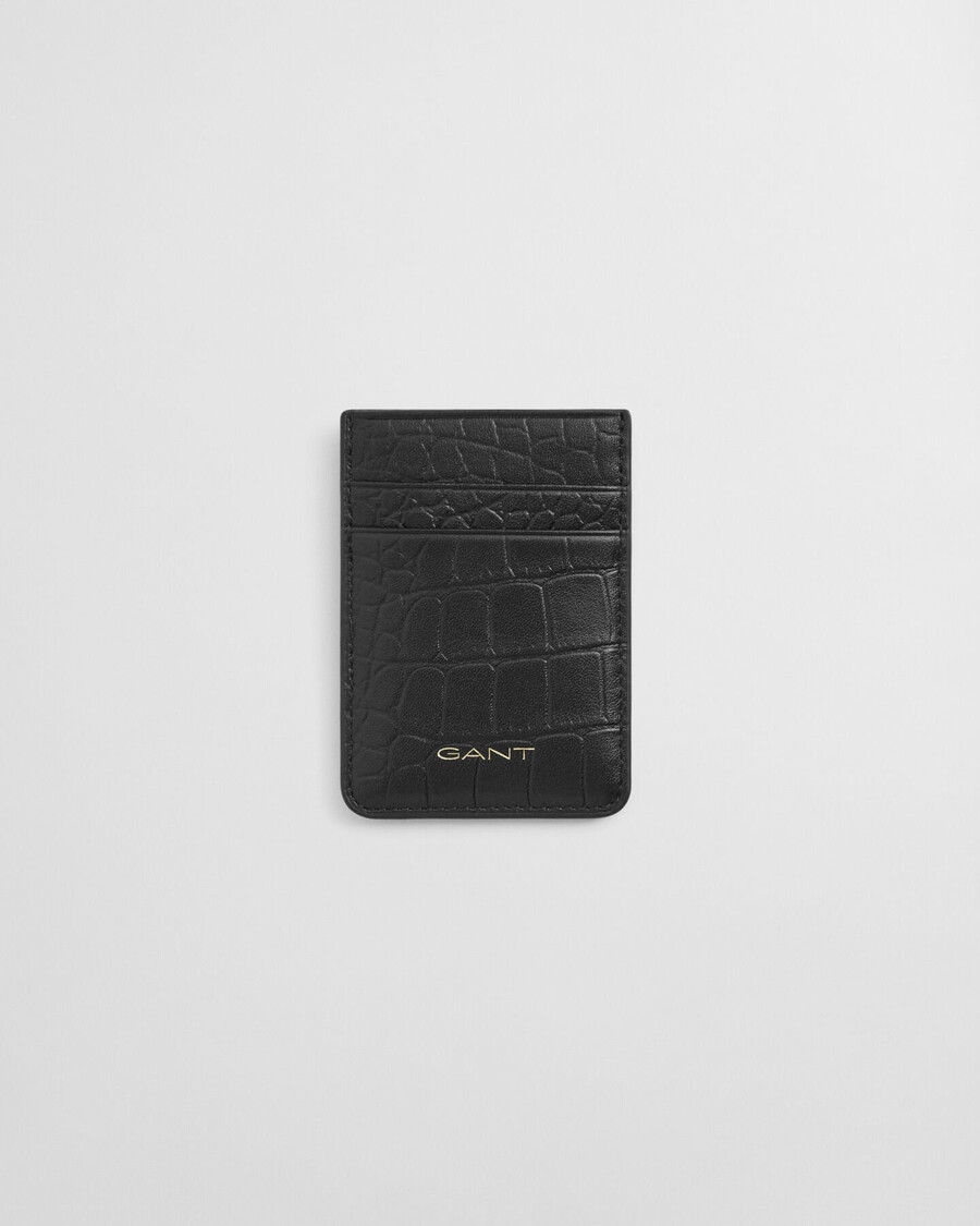 croco kartenetui - schwarz