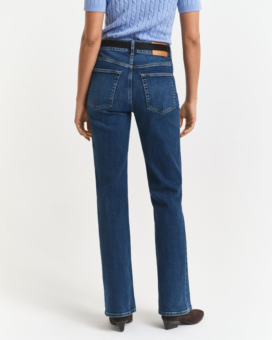 schmal geschnittene schlagjeans – dunkelblau vintage
